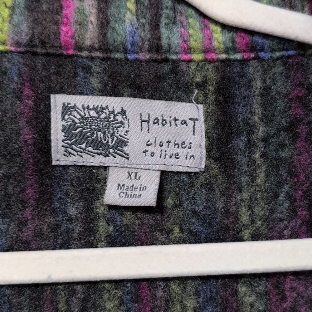 Habitat Multicolor Boho Striped Women's Blazer yarn jacket rainbow size XL - Picture 3 of 8